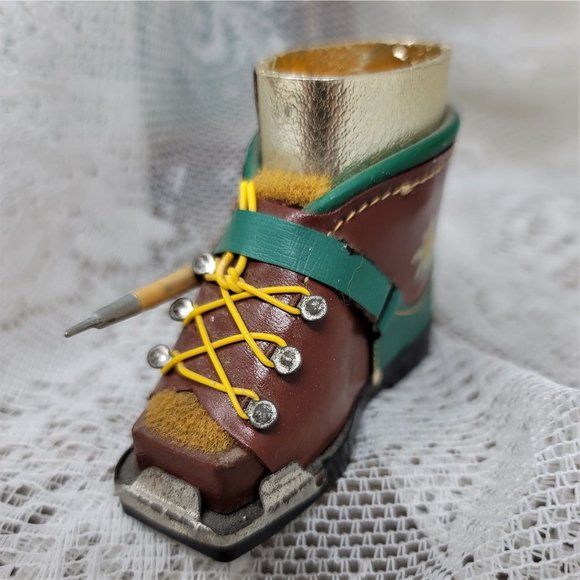 Vintage Germany Souvenir Hiking Boot Toothpick Holder - Picture 7 of 9